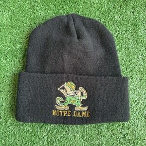 Vintage Notre Dame Beanie Adult One Size Navy Blue‎ 90s Starter NFL